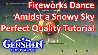 Fireworks Dance Amidst a Snowy Sky Perfect Quality Tutorial Genshin Impact