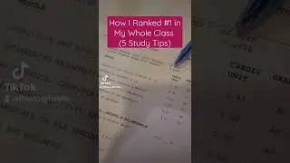 How I Ranked 1st In My Whole Class (5 Study Tips)