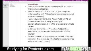 Studying for Pentest+