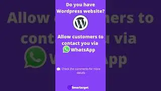 Do you have a WordPress website? Allow customers to contact you via Whatsapp