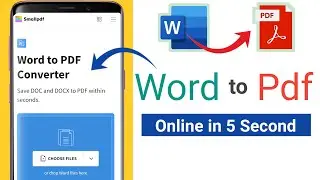 How to convert word to pdf online in mobile Free | Word to Pdf Converter