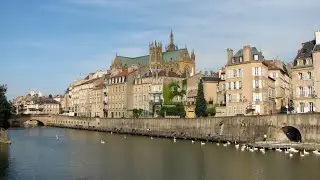 Moselle river, Metz, Lorraine, France, Europe