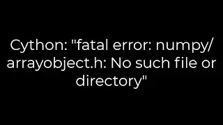 Python :Cython: 