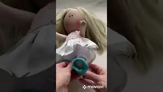 Текстильная куколка Анжелика с полным комплектом одежды #кукла #текстильнаякукла #интерьернаякукла
