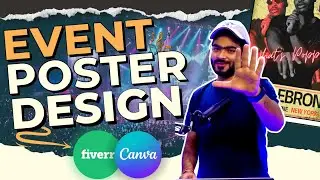 How To Create a Concert Poster in Canva under 8 Minute | Make Money with Canva and Fiverr Tips