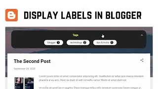 How To Display All Labels In A Blogger Website