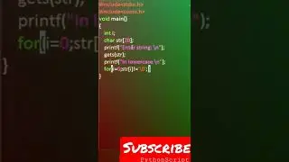 Converting String to Lower Case || Using ASCII value Concept || C++ || Code Short ||