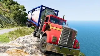 Truck vs Cliff Roads|Cars vs Cliff Roads|Buss vs Cliff Drops - Beamng Drive #12