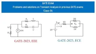 How to solve RC and RL networks under transient analysis for GATE exam? How to solve Gate problems?