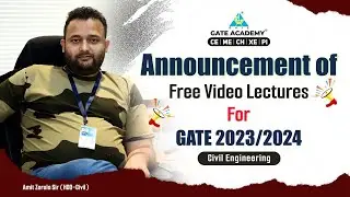 Announcement of Free Video Lectures for GATE 2023/24 | Civil Engineering | Amit Zarola Sir