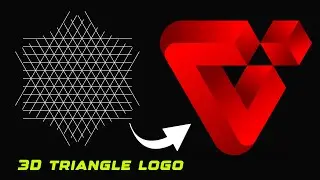 3D Triangle logo Design In Adobe Illustrator #modern logo