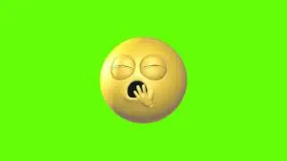 3D Tired & Yawning Face Emoji Loop Green Screen Animation | Royalty-Free