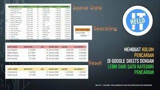 Membuat Kolom Pencarian di Google Sheets dengan Lebih dari Satu Kategori