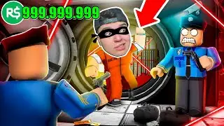 ROUBEI O BANCO COM 999.999.999 ROBUX MAIS SEGURO DO ROBLOX!! (Rob The Bank)