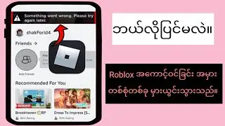 roblox အကောင့်ဝင်ခြင်းပြဿနာကိုဘယ်လိုဖြေရှင်းမလဲ။