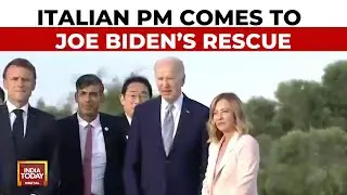 Joe Biden Wanders Off At G7 Summit, Pulled Back By Italian PM Giorgia Meloni | India Today News