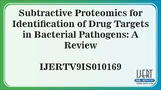 Subtractive Proteomics for Identification of Drug Targets in Bacterial Pathogens: A Review