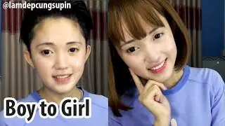 Makeup Transformation  Boy To Short Hair Cute Girl ✔