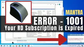 Mantra MFS 100 Error 1001 Your RD subscription is expired | How to recharge Mantra RD Service