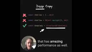 Use structuredClone() in JS for fast and flexible deep object copies in JS