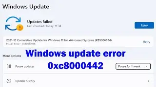 How to fix Windows update error 0xc8000442 windows 11 or 10