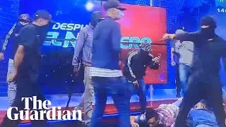 Footage shows armed gang storming studio live on Ecuadorian TV station