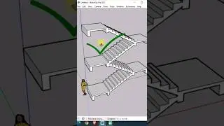 SketchUp for Beginners: CAD Import & Stair 3D Model part 1 #architecture #sketchup