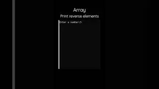 printing reverse elements | array in c | 