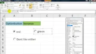 Excel VBA ActiveX Series #3 Option buttons - Use on a sheet, How to group, Select with VBA