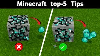 TOP 5 MINECRAFT TIPS AND TRICKS | MINECRAFT TIPS AND TRICKS | MINECRAFT TIPS