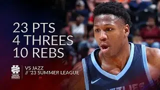 GG Jackson II 23 pts 4 threes 10 rebs vs Jazz 2023 Summer League