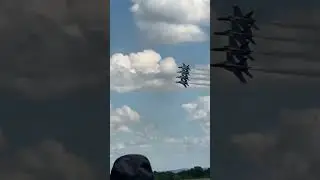 Blue Angels fly-by in Echelon Parade ✈️  Binghamton Airshow