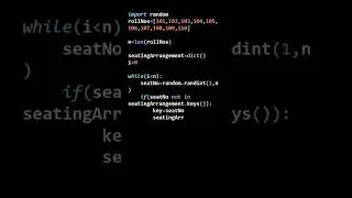 Python Dictionaries - Small Program to print seating arrangements for students for an exam