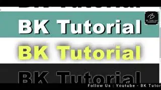 Different Types of Shadows Using CSS By #BKTutorial