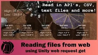 Reading files from web using Unity Unitywebrequest get done easy! Read csv, text, json, API's etc.