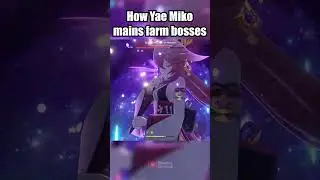 HOW YAE MIKO MAINS FARM BOSSES ⚡ GENSHIN IMPACT #genshinimpact #yaemiko