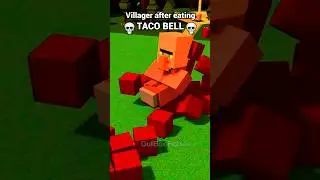 Villager after TACO BELL 🌮 Build a Boat for Treasure #buildaboatfortreasure #buildaboat #minecraft