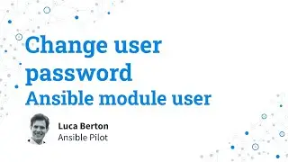 Change user password - Ansible module user