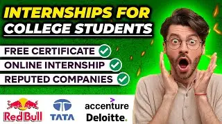 Internships for college students with FREE Certificate | Best Internships for College Students
