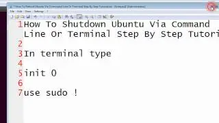 How To Shutdown Ubuntu Via Command Line Or Terminal Step By Step Tutorial