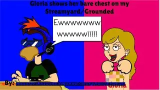 Gloria shows her Bare chest on my Streamyard/Grounded