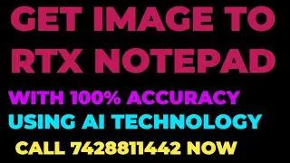 Image to Rtx Notepad Conversion. rtx with 100% accuracy using AI technology Software Data Entry .nts