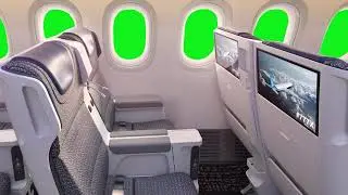 Inside Airplane Green Screen Footage with SFX