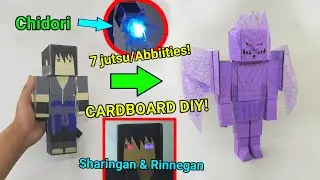 Sasuke Becomes Susanoo | with Sharingan, fireball, and more - Naruto Shippuden - Cardboard Diy