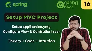 Spring MVC Project Setup, Configure YML, View(JSP) and Controller| Lec.16 |Spring Framework Bootcamp