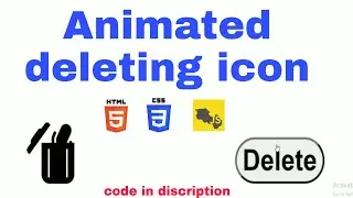 Make a animated audio Deleting icon using CSS JavaScript