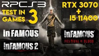 RPCS3 Emulator Test In 3 InFamous Games 4K | RTX 3070 + i5 11400