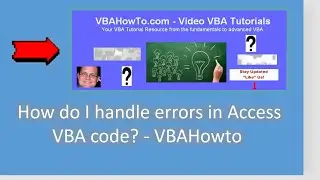 How do I handle errors in Access VBA code