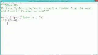 Python Program even/odd