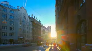 🇷🇺 4K SAINT PETERSBURG. A walk on a sunny winter day in the Petrogradsky district.